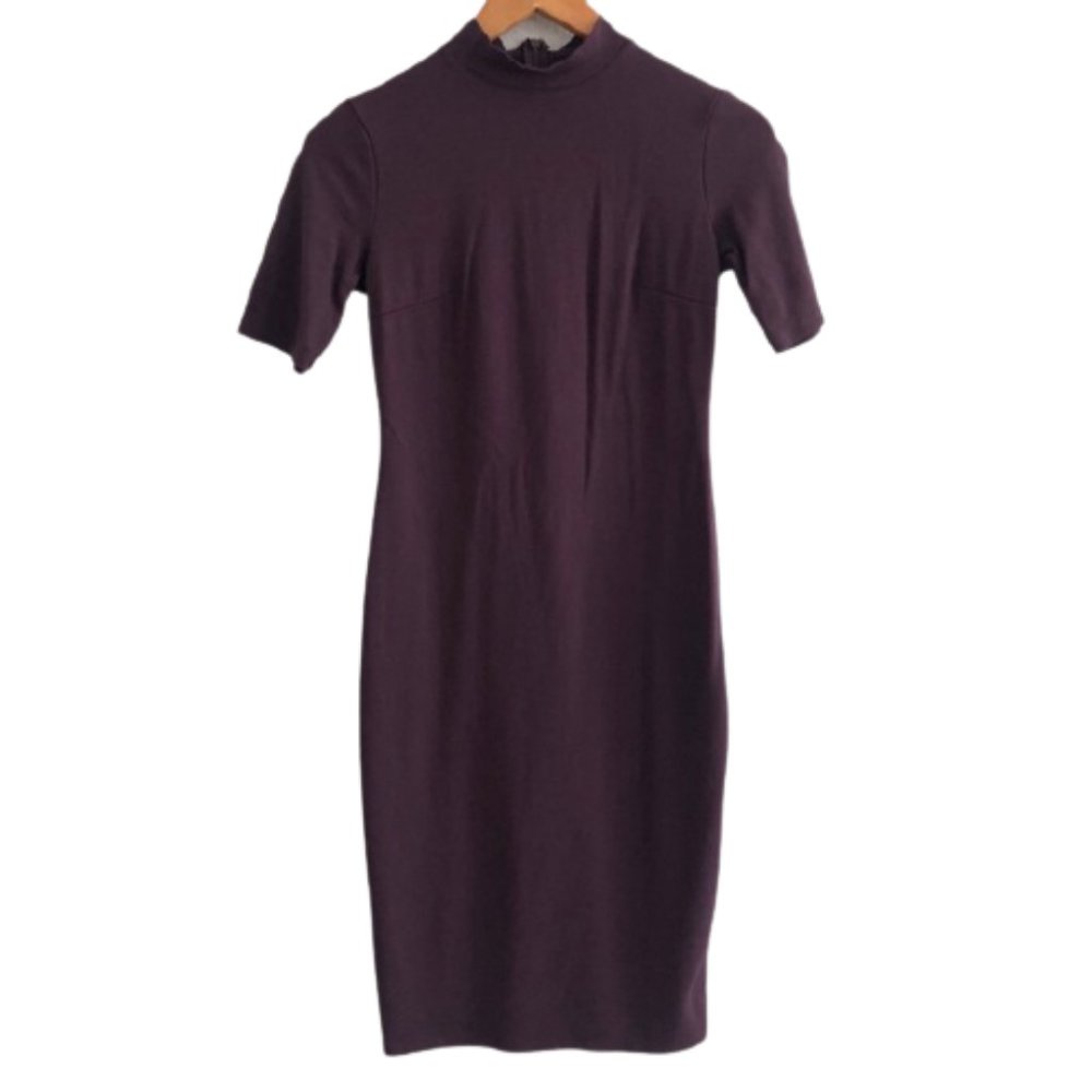 Who What Where High Mock Neck Bodycon Midi Dress